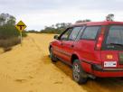 Sandy track driving